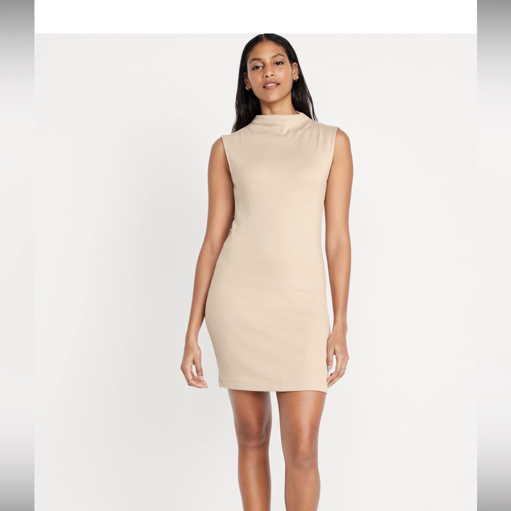 Old Navy Cream Bodycon Mini Dress